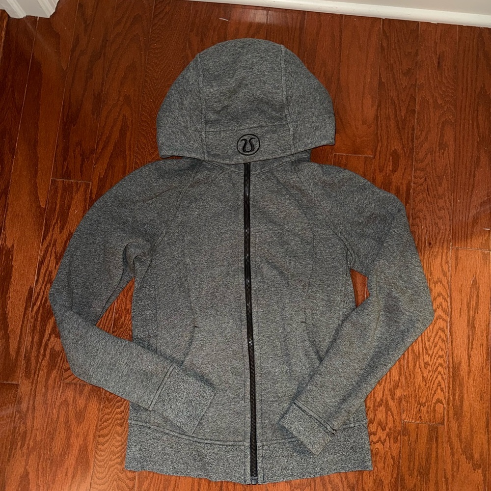 Lululemon Scuba Full Zip Hoodie - Heathered Gray - Size 6 - Excellent Condition